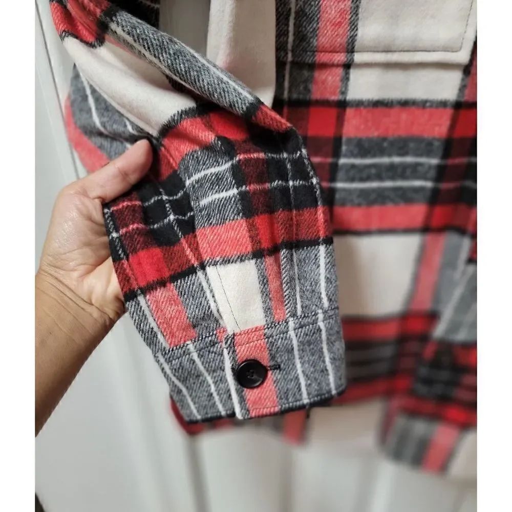 Rails Flannel Wool Blend Shacket L - Picture 8 of 9